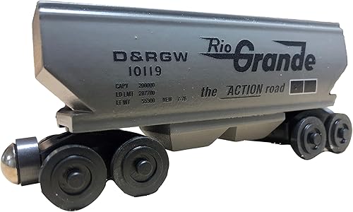 Whittle Shortline Railroad DRGW - Tren de juguete de madera para automóvil de cemento compatible con trenes reales, hecho a mano en Estados Unidos