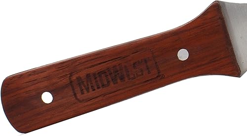 Miniatura 4 de MIDWEST MWT-FDK01 - Cuchillo flexible para conductos de 5 pulgadas con mango de madera contorneado y funda de nailon
