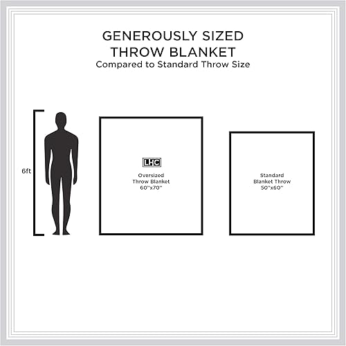 Miniatura 7 de Bedford Home Manta de pelo largo de sherpa de conejo, lujosa, suave, hipoalergénica para sofá, cama, 60 x 70 pulgadas, manta de piel sintética de
