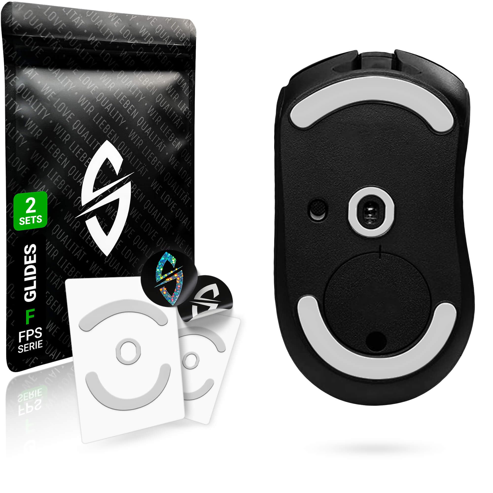 FPS Glides for Logitech G703, G603, G403 Gaming Mouse (Pack of 2) Replacement Mouse Feet, Skates - Flat Pressed Surface, Self-Adhesive, PTFE, Accessories, Upgrade Kit