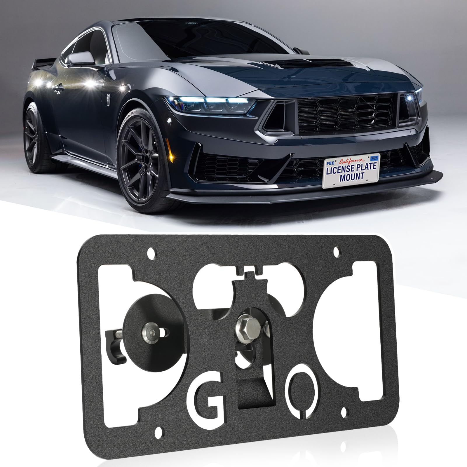Amazon.com: No Drill Front Bumper License Plate Mount Compatible with ...