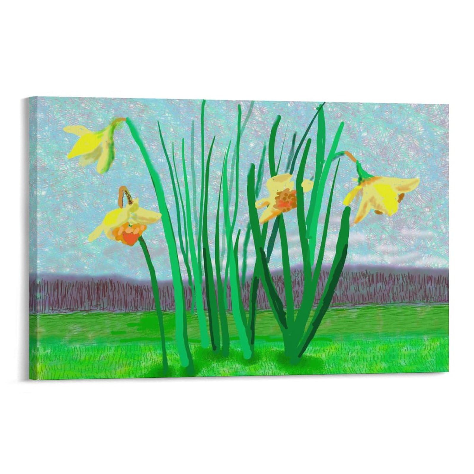 Amazon.co.jp: David Hockneyデイヴィッド・ホックニー絵画 花ポスター