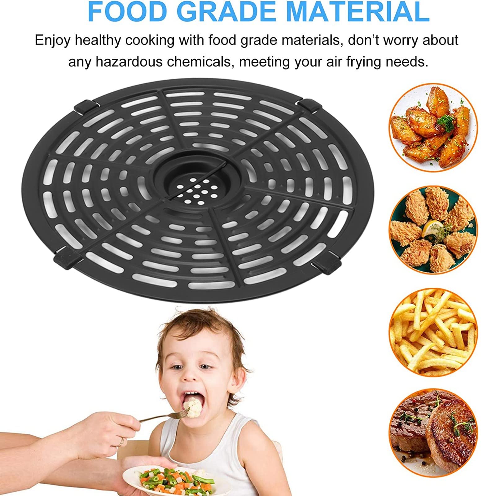 Ersatzschale Für Heißluftfritteuse - Rund 22cm Antihaft Spülmaschinenfest