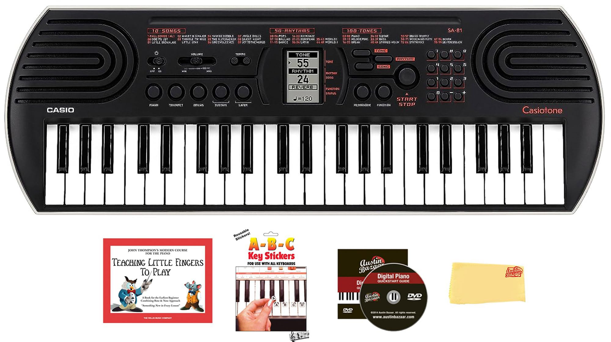 Amazon.com: Casio SA-81 44-Key Mini Keyboard Bundle with Key
