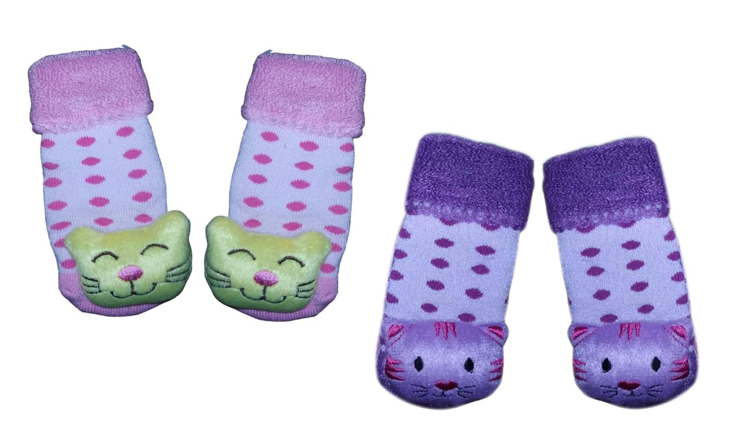 Teddy Bear Socks for Baby (612 Month, 2 Pair, Multi) Amazon.in