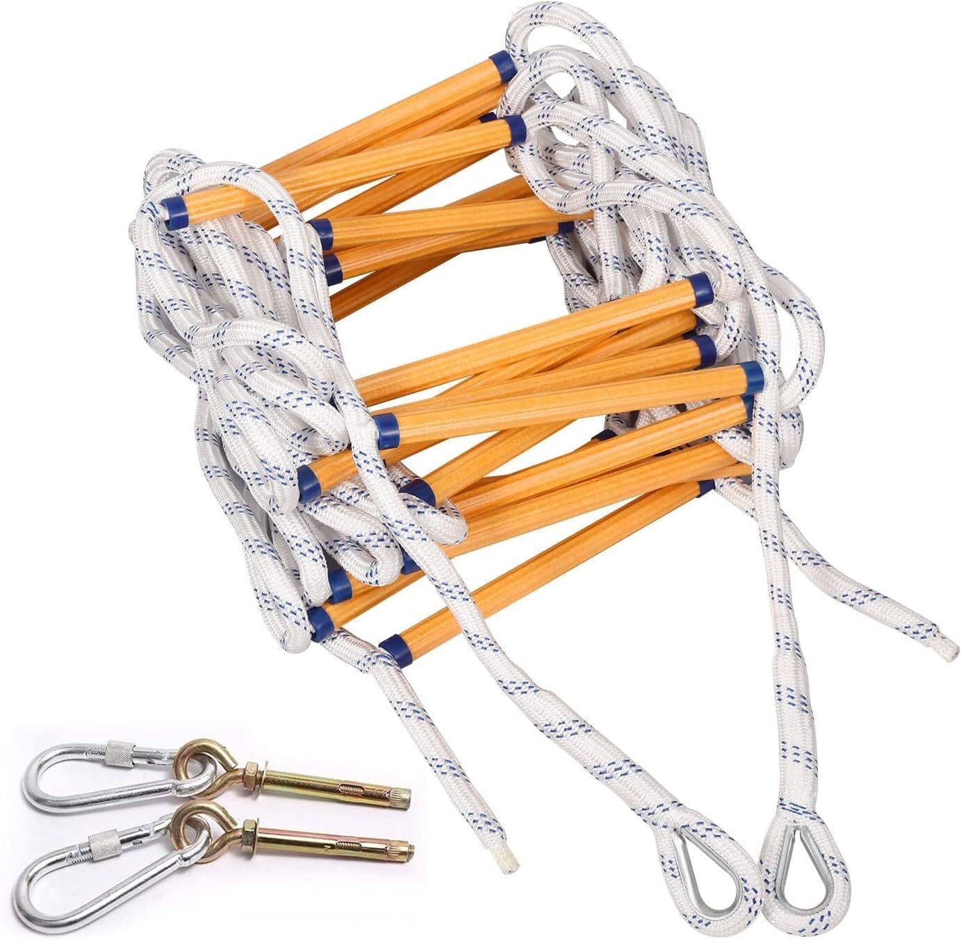 Adult Rope Ladder, Fire Escape, 2-6 Floors, Evacuation With Hook, Which Can Be Quickly Deployed(20m)