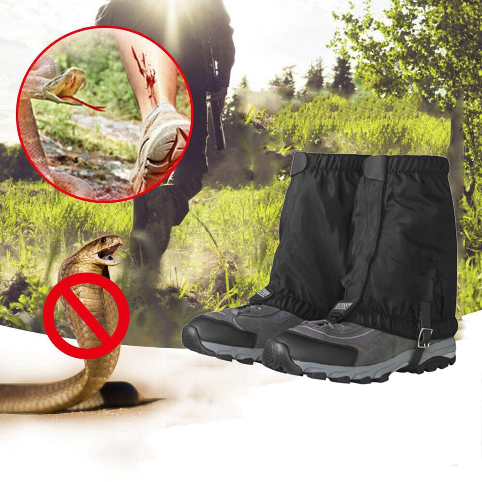 Guêtres de Jambe, guêtres de Raquette à Fermeture de sécurité inversée, guêtres d'extérieur, adaptées au Camping, à la Marche, à l'escalade, à l'extérieur, par Mauvais Temps