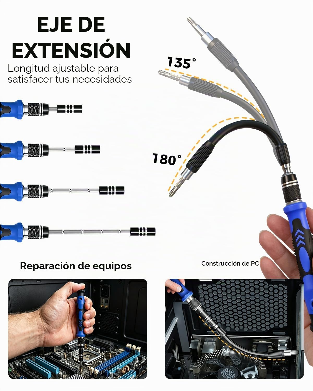Kit de herramientas profesionales 80 en 1 para reparación de computadora, juego de destornilladores de precisión con 56 puntas, juego de destornilladores magnéticos para laptop, PC, MacBook, tablet