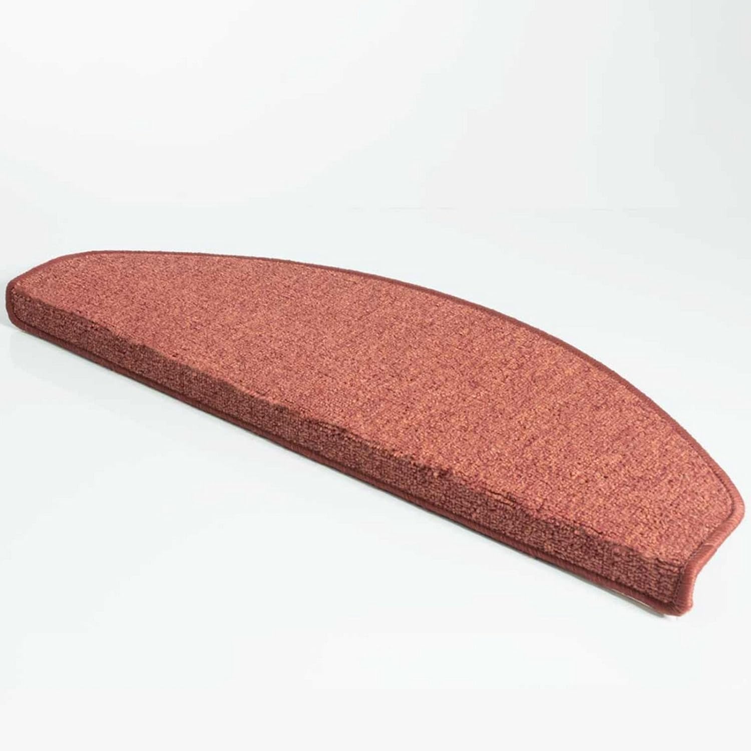15 Marchettes D'escalier Etm - Demi-lune 23x65cm - Antidérapant Beige - Fibres Synthétiques - Fixation Adhésive