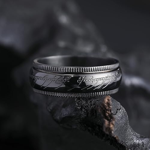Miniatura 3 de King Will Anillo de 932 y516 pulgadas para hombres, anillos de titanio plateado, anillo de boda para hombres y mujeres, anillo de ajuste cómodo,