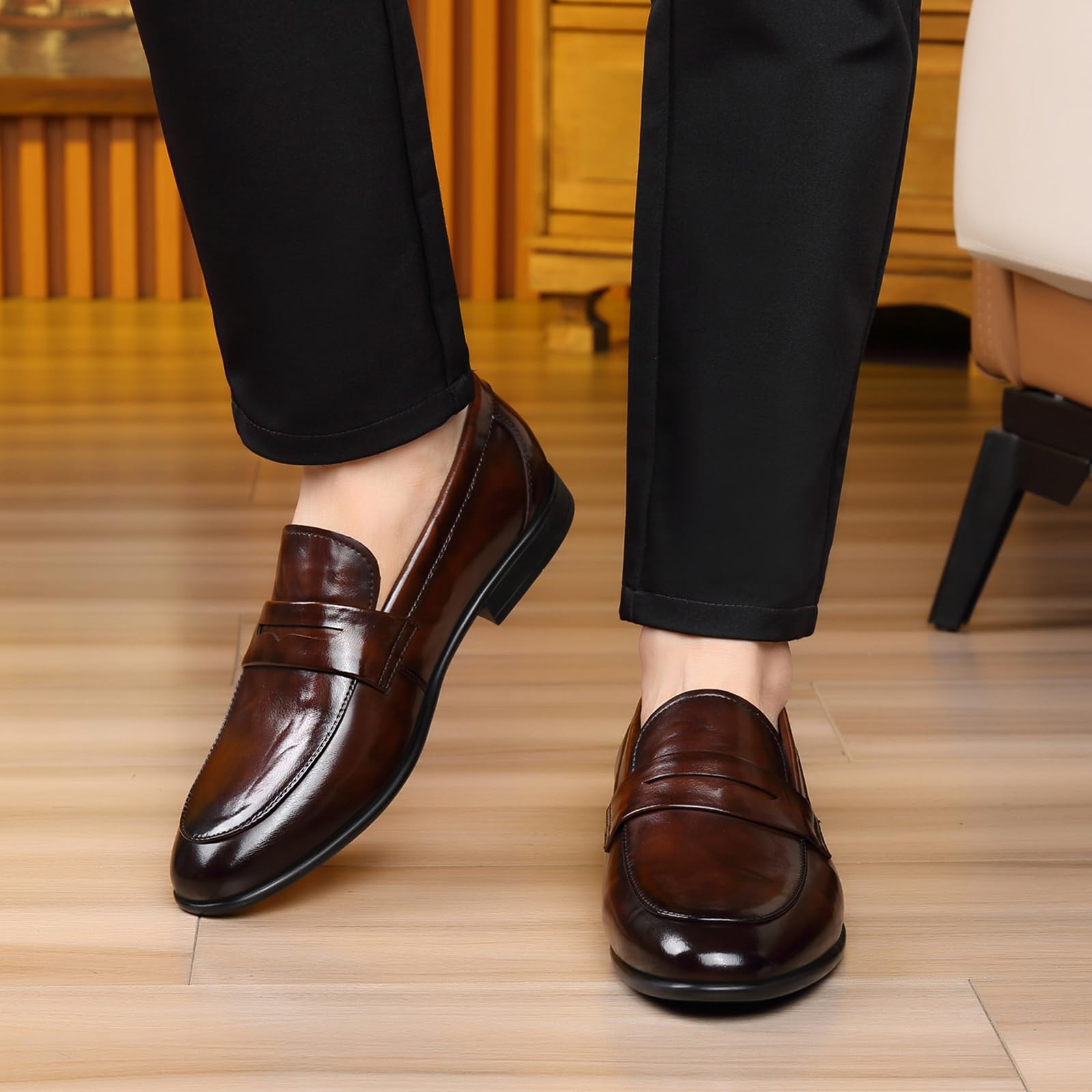 Scarpe da Uomo Eleganti, Mocassini da Lavoro Slip-on