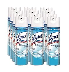 Lysol Disinfectant Spray Blue crisp linen, 228 Ounce (Pack of 12)