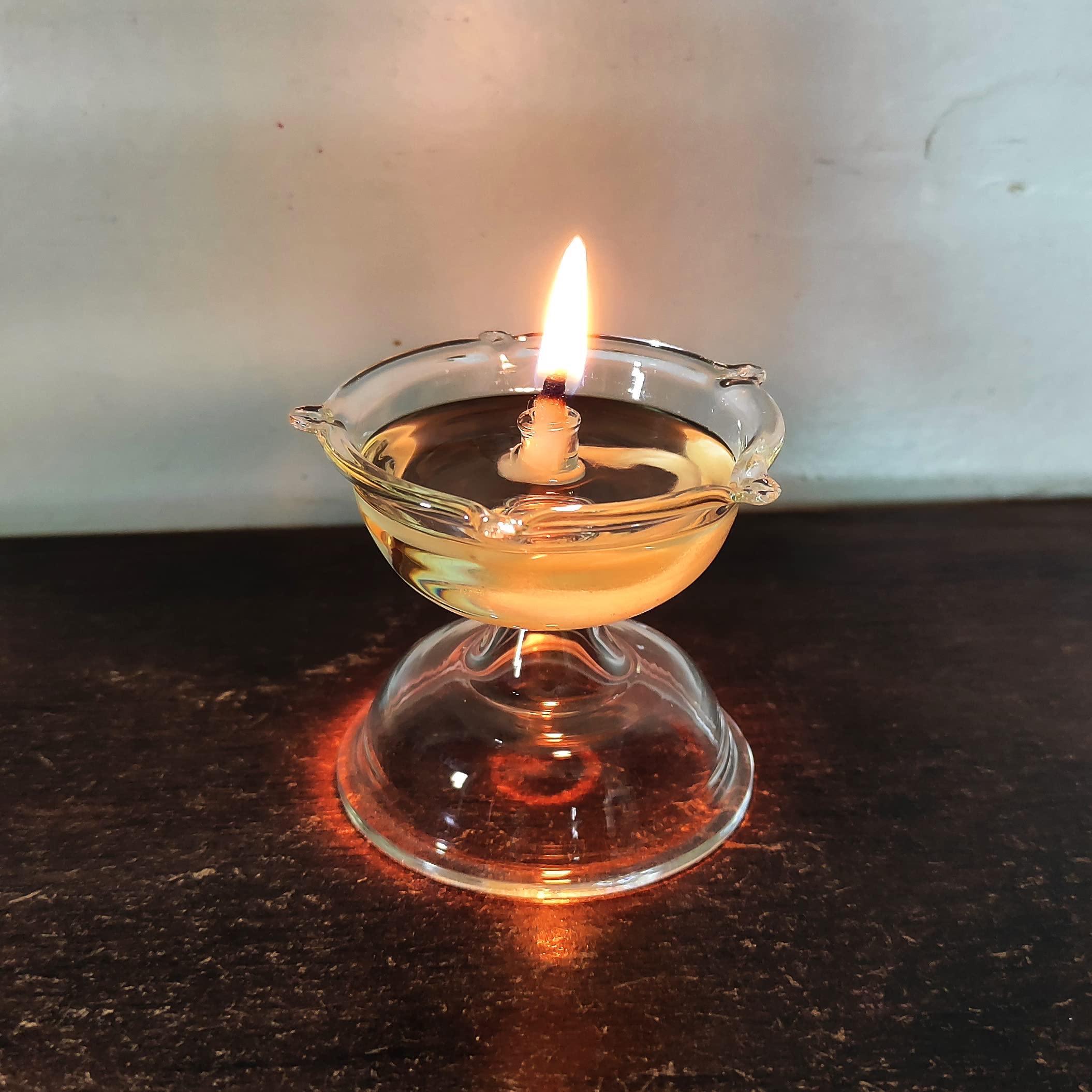 Glass Niranjan for Pooja, Puja samagree, Akhand Diya Mandir, Cotton Wick lamp Diyas Decorative Oil Lamp,Diwali Gifts, Home, Decor (Height: 2 inch) (B09KRH3KKR) Amazon Price History, Amazon Price Tracker