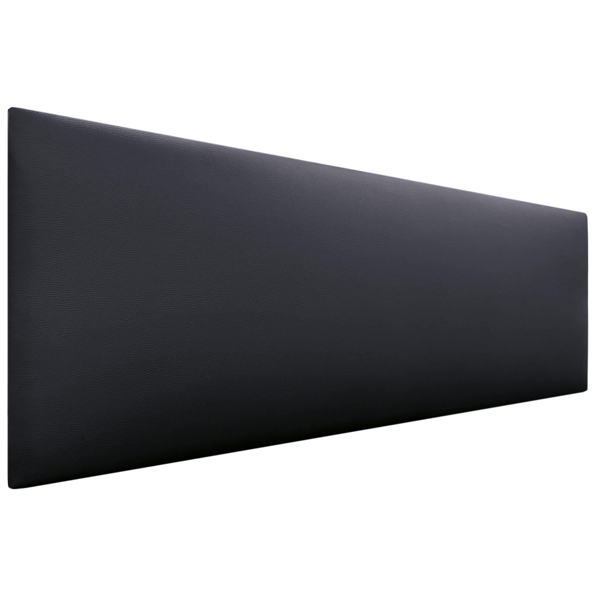DHOME Cabecero de Polipiel o Tela AQUALINE Liso cabeceros Cabezal tapizado Cama Lujo (Polipiel Negro, 135cm (Camas 120/135/140))
