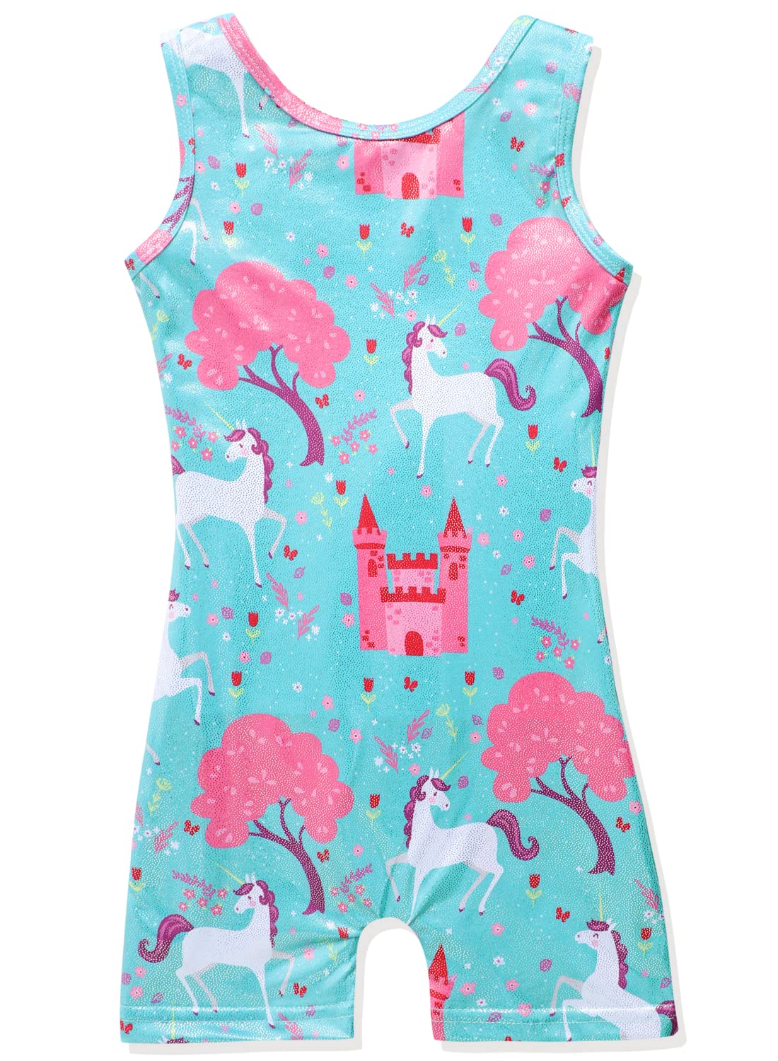HOZIY Girls Gymnastics Leotards for Kids Tumbling Outfits Biketard Sparkle Adorable Pattern