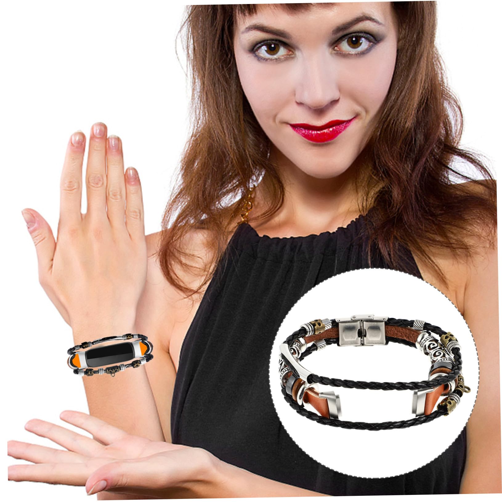 2st Armband Armbänder Tischband Anschauen Ersetzen Fräulein Metall