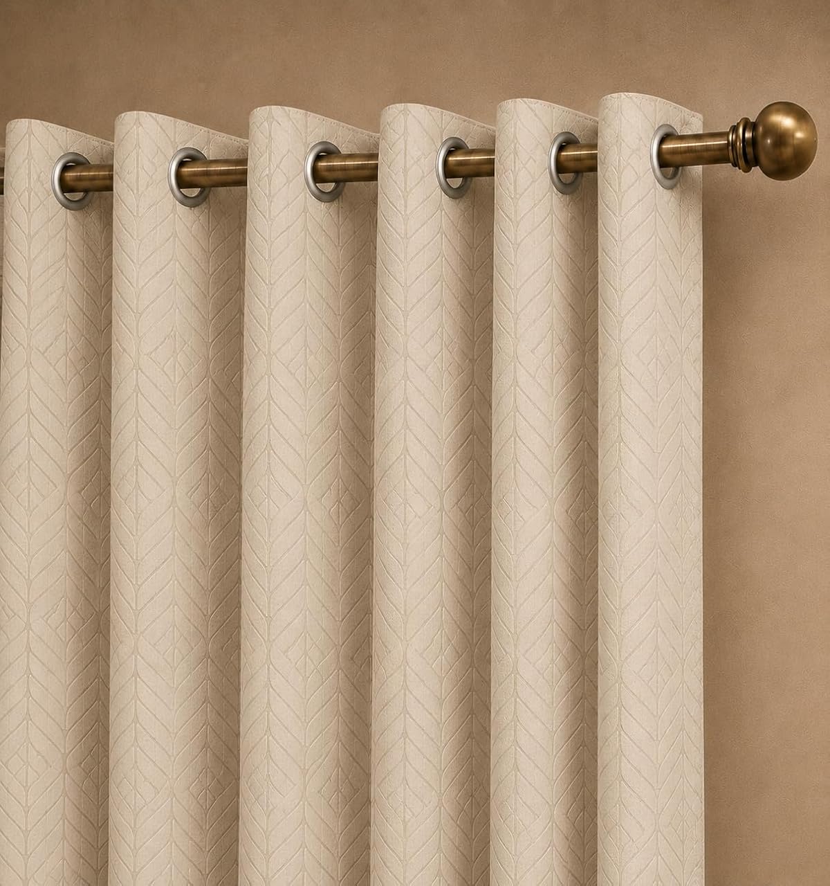 LINENWALAS 100% True Blackout Curtains Set of 2 Panels | Complete Light Block |