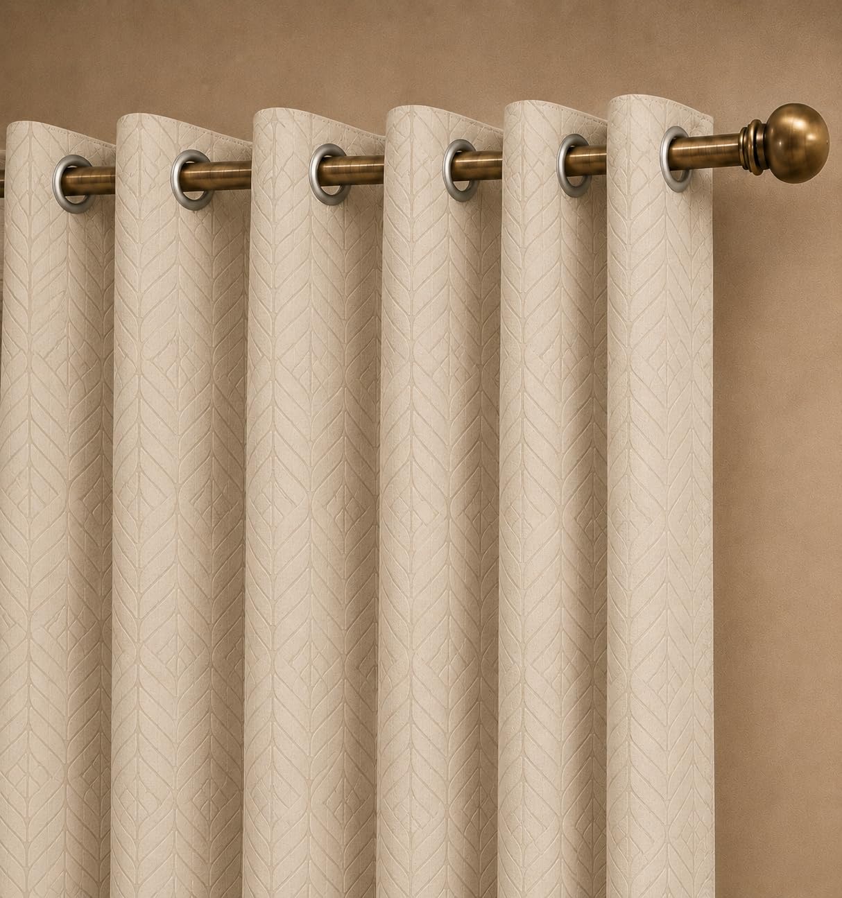 LINENWALAS 100% True Blackout Curtains Set of 2 Panels | Complete Light Block |