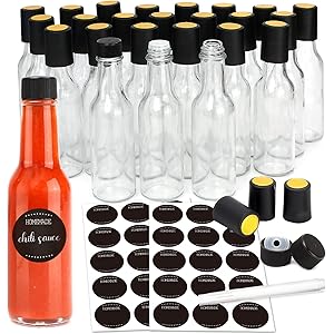 Amazon.com: Woozy Bottle Labels - 120 Blank Hot Sauce Labels ...