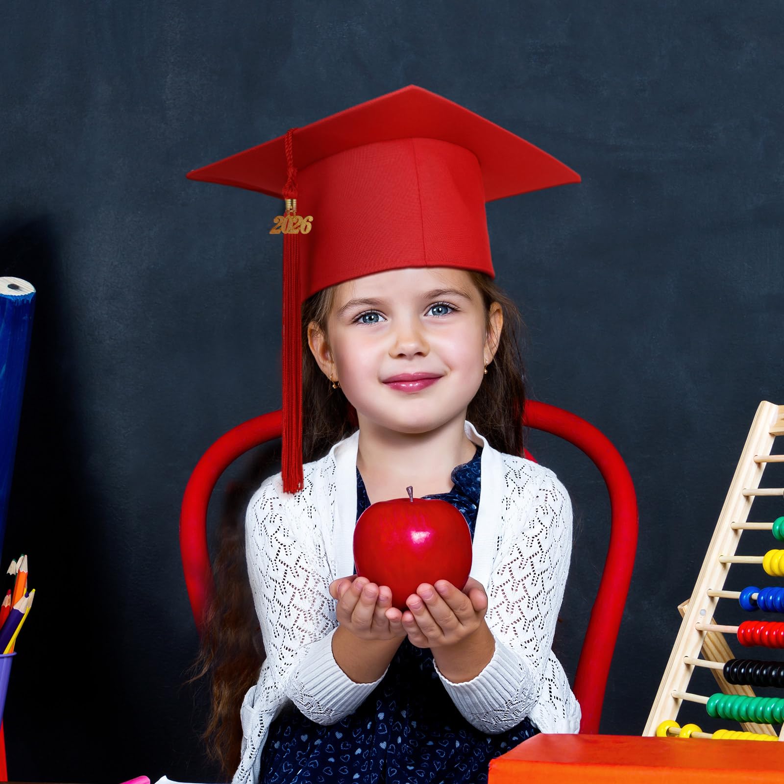 Berlune Gorras de graduación de preescolar 2026 para niños con borla de metal para preescolar