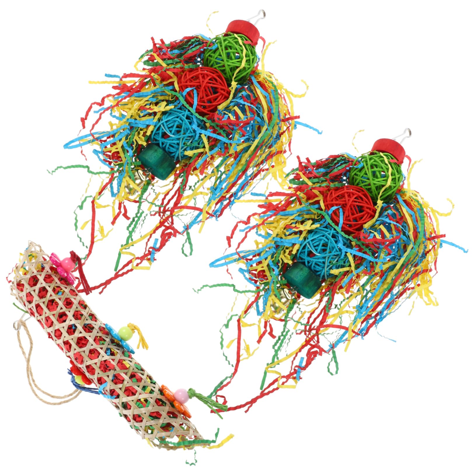 Toddmomy 15pièces Jouets à Mâcher pour Perroquets Jouet Suspendu pour Oiseaux pour Perruches Et Calopsittes