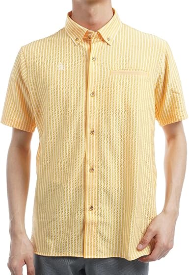 Munsingwear マンシングウェア　ボタンダウン　ストライプ長袖シャツ　L Amazon.co.jp: [マンシングウェア] 半袖シャツ ストライプ柄 前
