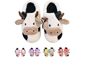 Cow House Slippers for Women | Cozy Winter Slippers