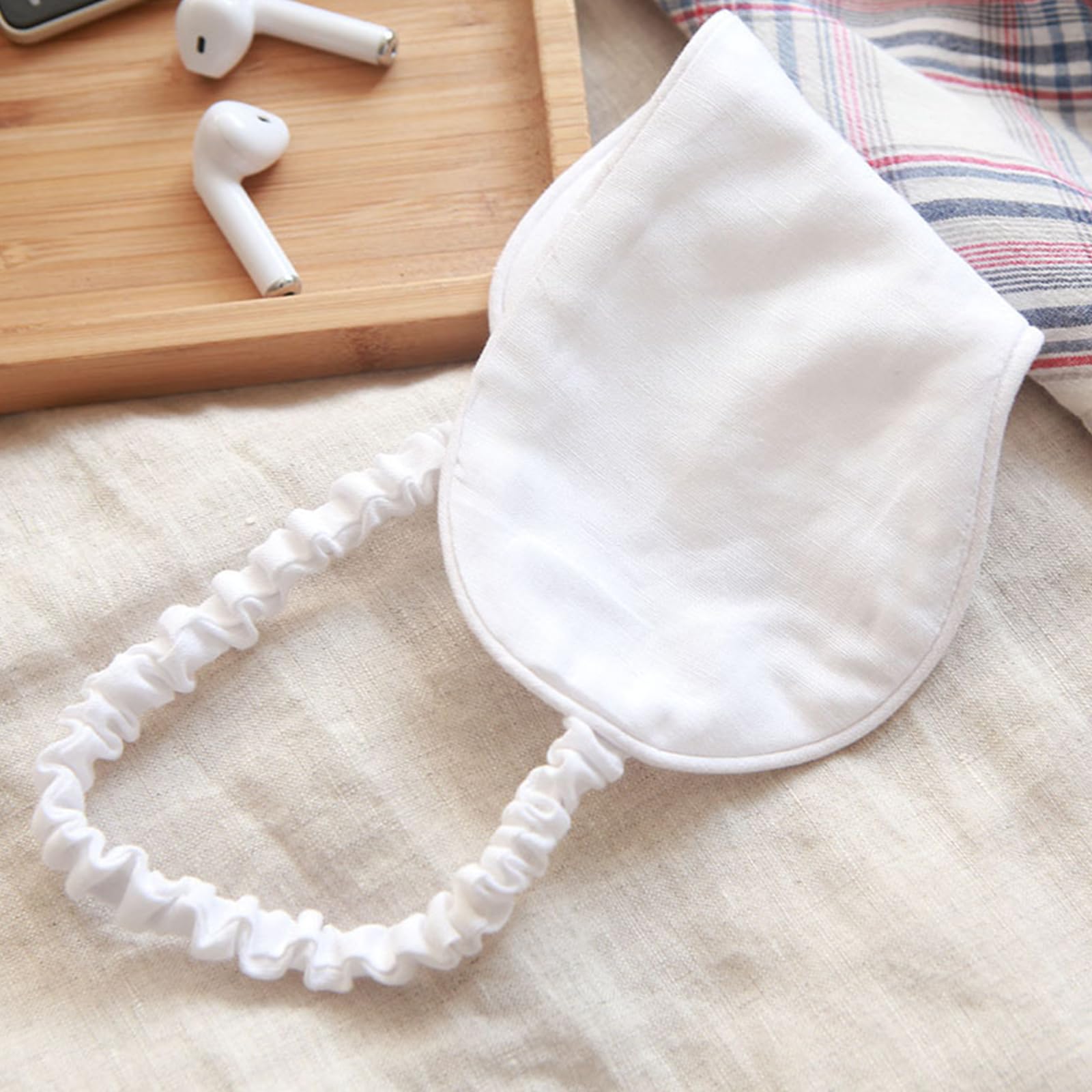 Photo 1 of 100% Pure Linen Sleep Mask Blackout Eye Mask for Sleeping, Eye Cover with Adjustable Strap - Organic Cotton Core Linen Eyes Mask Breathable for Travel - Gift for Women Men (deep sea Blue)