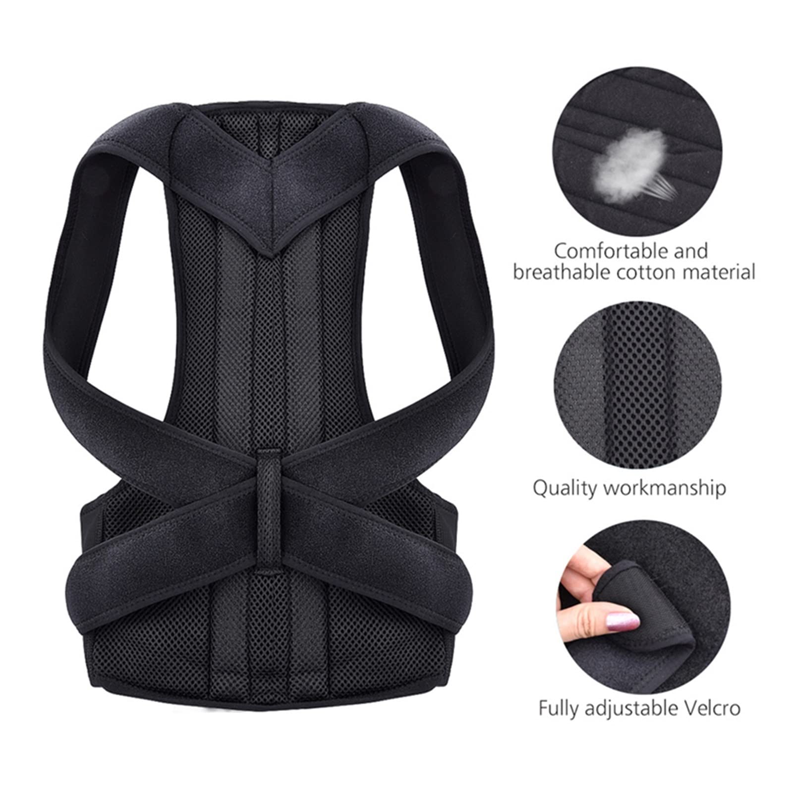 Corrector de postura para hombre y mujer – Soporte de espalda curvada – Cuidado de la salud – Rectificador de hombro – Cinturón de entrenamiento – Clavicula – Columna vertebral – Salud y