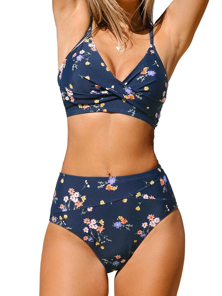 CUPSHE/ツートン フロントツイスト ビキニ セット 1.jpg