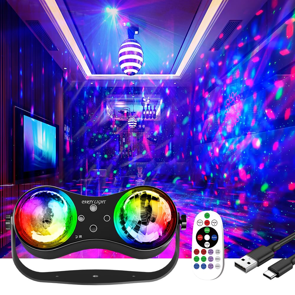 Disco Party Light – Sprachgesteuerter Stroboskop-Sternenhimmel-Projektor mit Fernbedienung, DJ-Bühnenlicht, geeignet für Partys, Bars, Geburtstage, Hochzeiten, KTV und andere Anlässe.