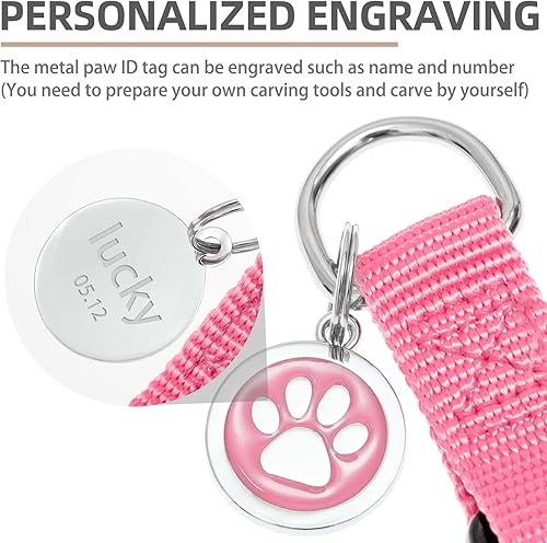 Miniatura 4 de PUPTECK Arnés para perro sin tirones, suave y ajustable, de nailon básico, chaleco para cachorros para caminar al aire libre con etiqueta