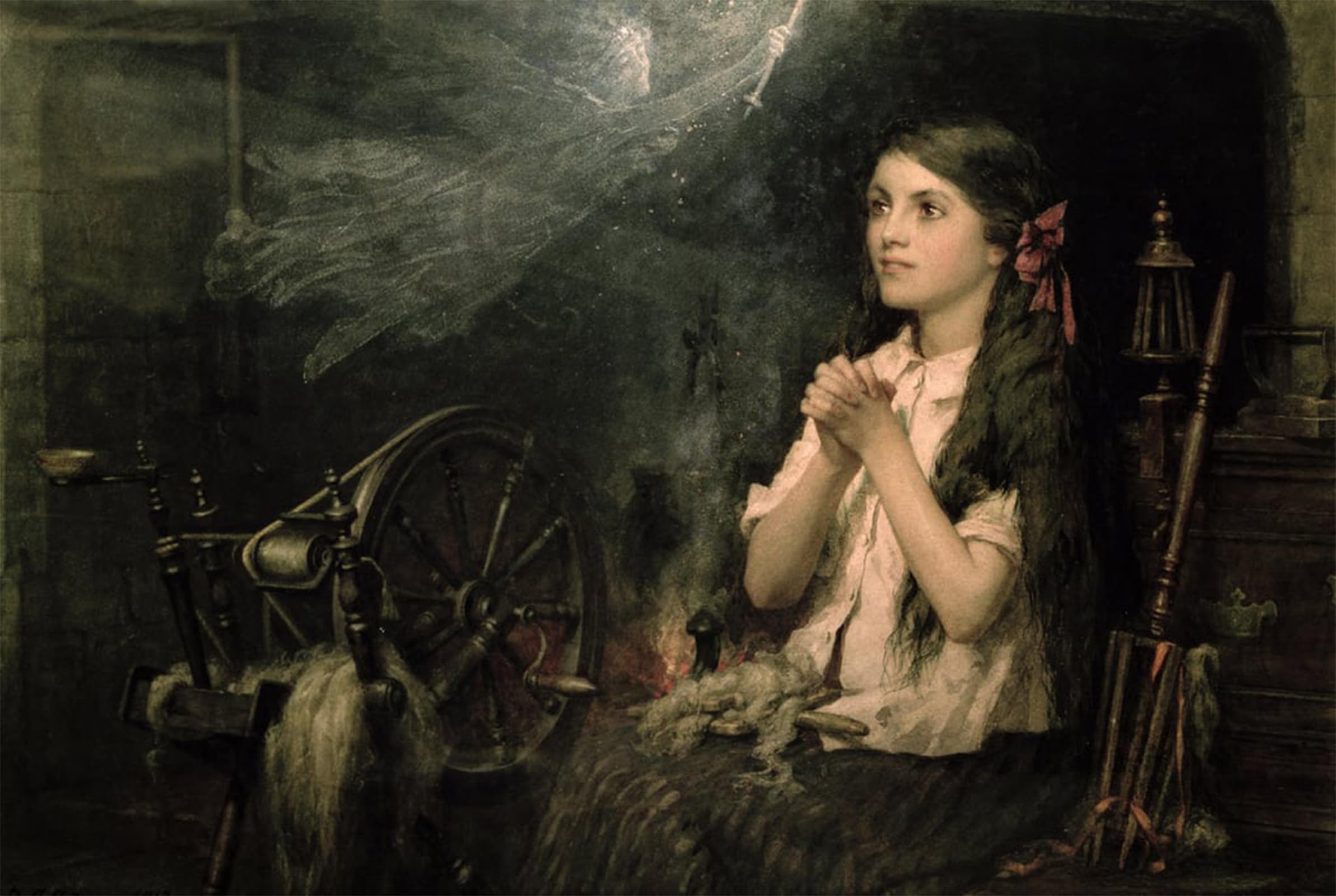 ARTXLXXBN Famous Painting Canvas Artwork Graffiti Print Spellbound by Frederick George Cotman Portrait Canvas Image for Home Decor 60x90cm