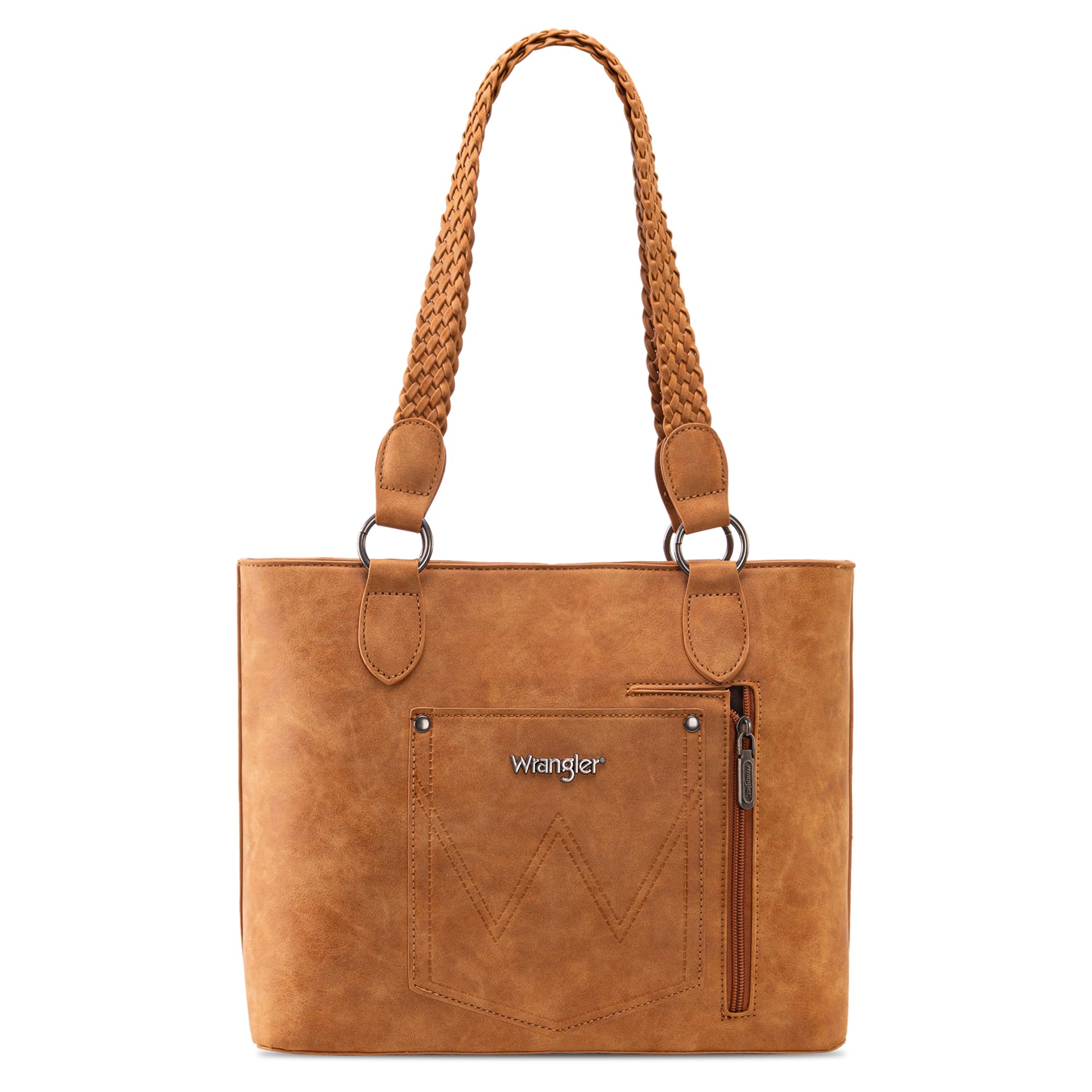 Wrangler Bolso de mano desgastado para mujer, bolso occidental con múltiples bolsillos, bolso de mano y bolso de hombro