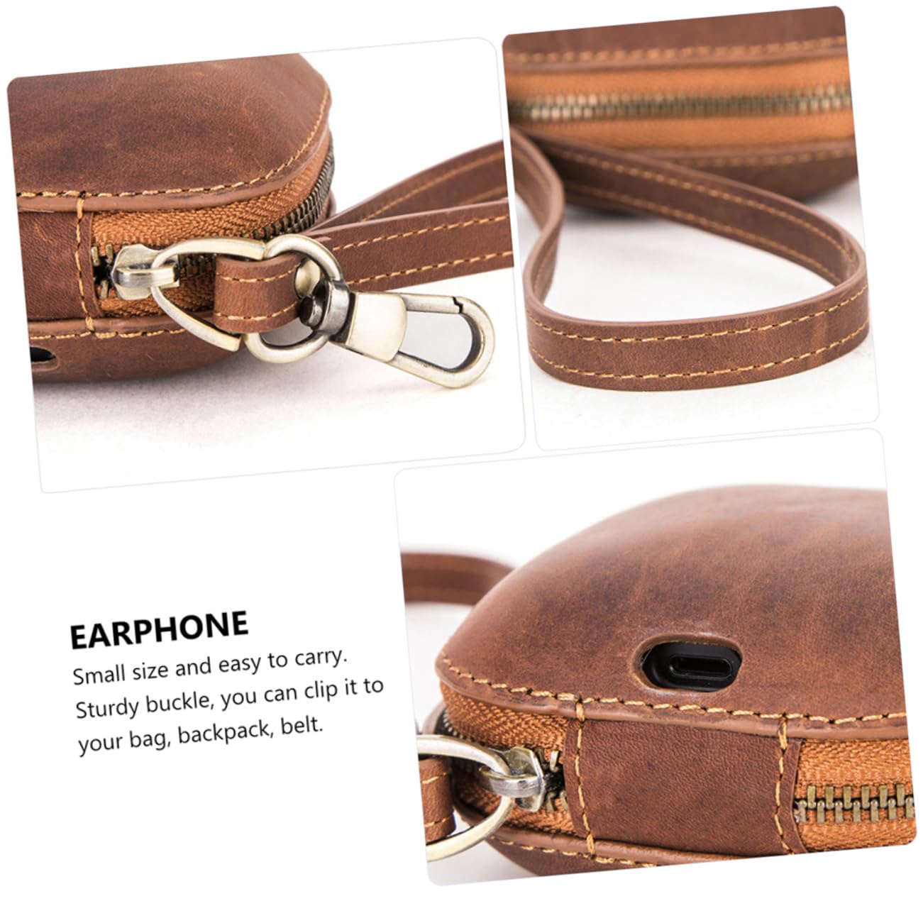 Homoyoyo Estuche para Auriculares De Cuero Funda Protectora Compatible Auriculares Profesionales para Viajar y Almacenamiento Seguro