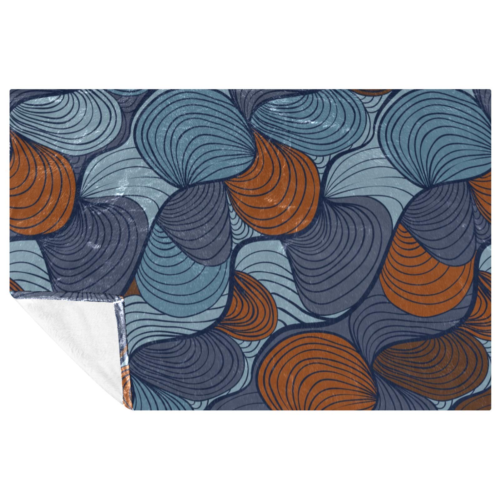 Couverture douce et chaude à motifs vagues | Jeté de lit et canapé 150x100 cm