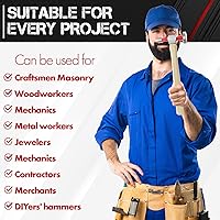 Vista 7 de C&T 7 Piece Auto Body Repair Tool Hammer Dolly Set, Car Body Repair Tool Kit with Carrying Case, Hickory Handles