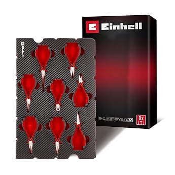 Einhell E-Case Tool Insert 8-Piece Precision Mechanics Pliers Set | Long Nose Pliers | Round Nose Pliers | Flat Nose Pliers |