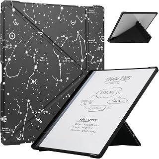 HGWALP Remarkable 2 Case with Pen Holder, Slim Lightweight Book Folios With Built-In Pen Holder&Clear Transparent Shockproof Back Shell Compatiable With Remarkable 2 Digital Paper-Constellation