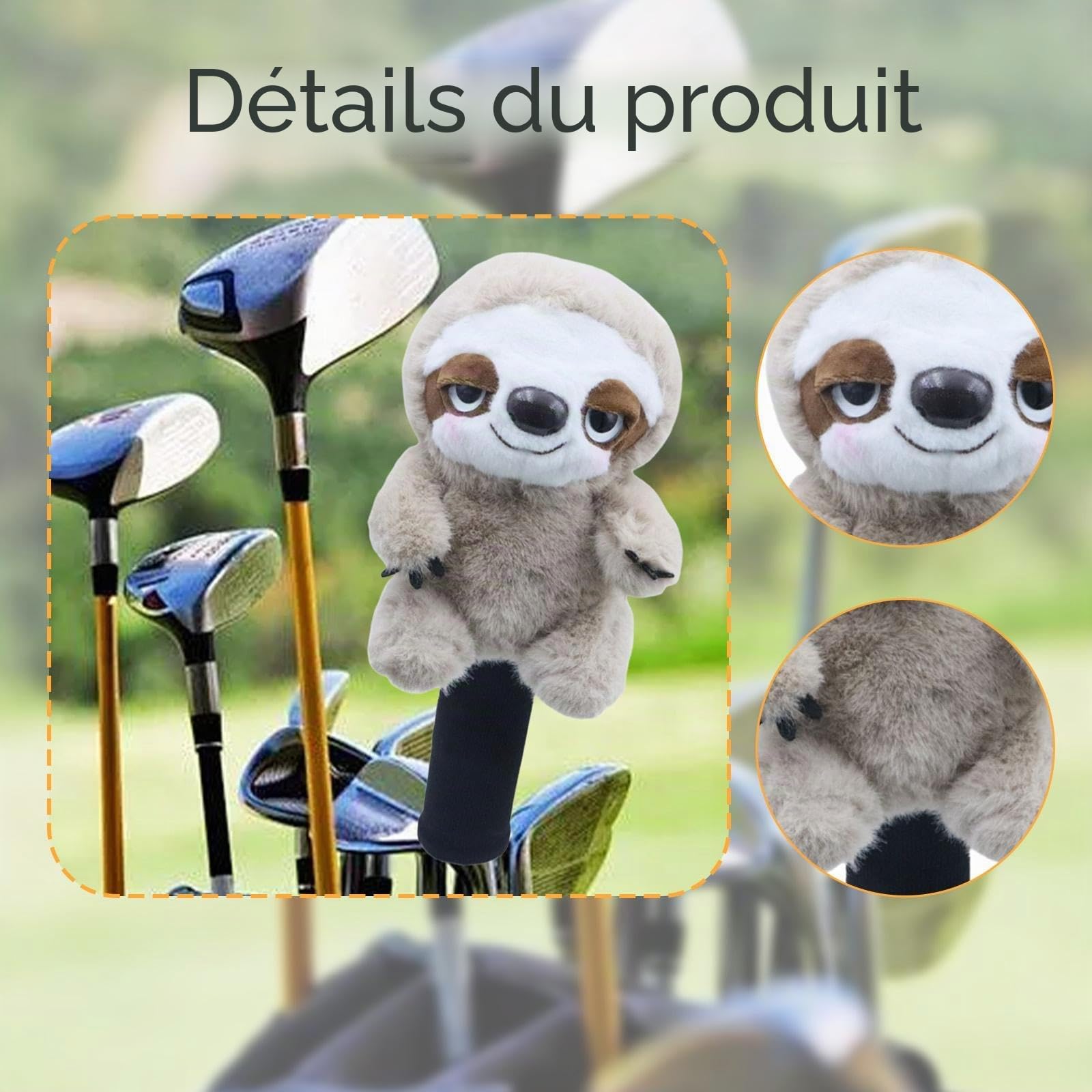 Amagogo Housse de Protection pour Club de Golf Wood, en Peluche, Douce et Anti-Rayures, idéale comme Cadeau pour