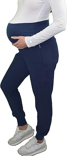 Green Town Scrubs for Women - Maternity Scrubs Jogger Scrub Pant, 4 Pockets, Easy Care Stretch Fabric Uniforms