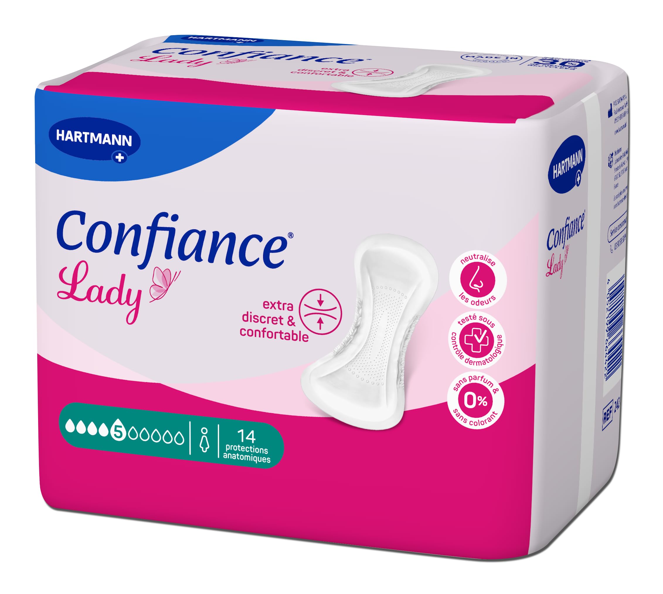 Confiance Lady 5 Gouttes Petites Protections Absorbantes pour Femmes