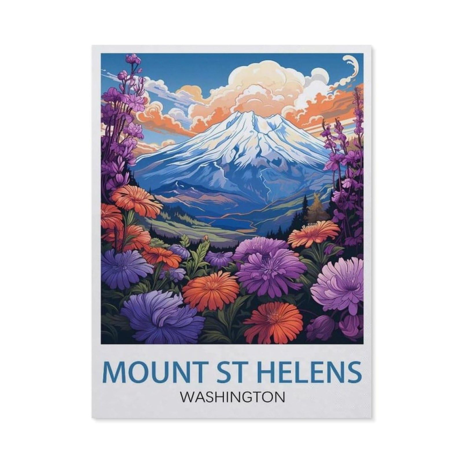 Tin Sign，Mount St Helens Washington(30x40cm）
