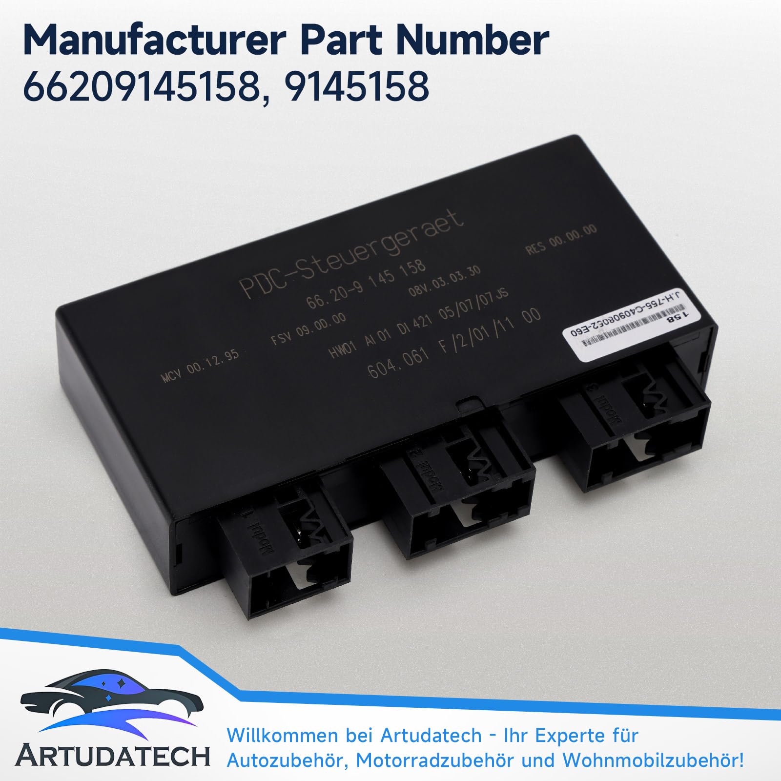 Sensore di parcheggio Einparkhilfe Modulo di controllo 66209145158 per BMW PDC Modulo radar per retromarcia per 5er E60 E61 | 6er E63 E64 | X5 E70 / X6 E71 | 7er E65 E66 Sensori di
