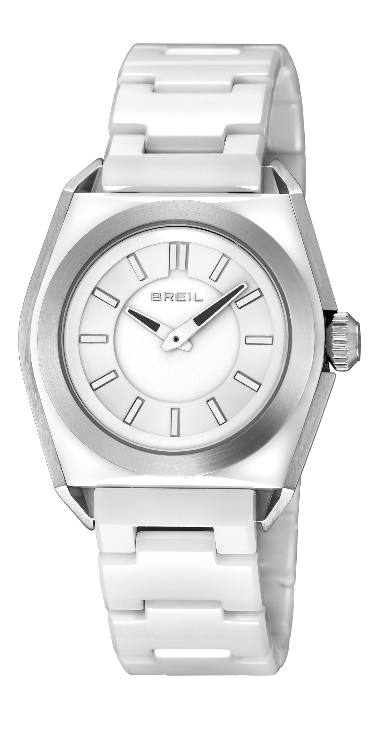 Breil TW0810 - Reloj analógico de Cuarzo para Mujer, Correa de cerámica Color Blanco