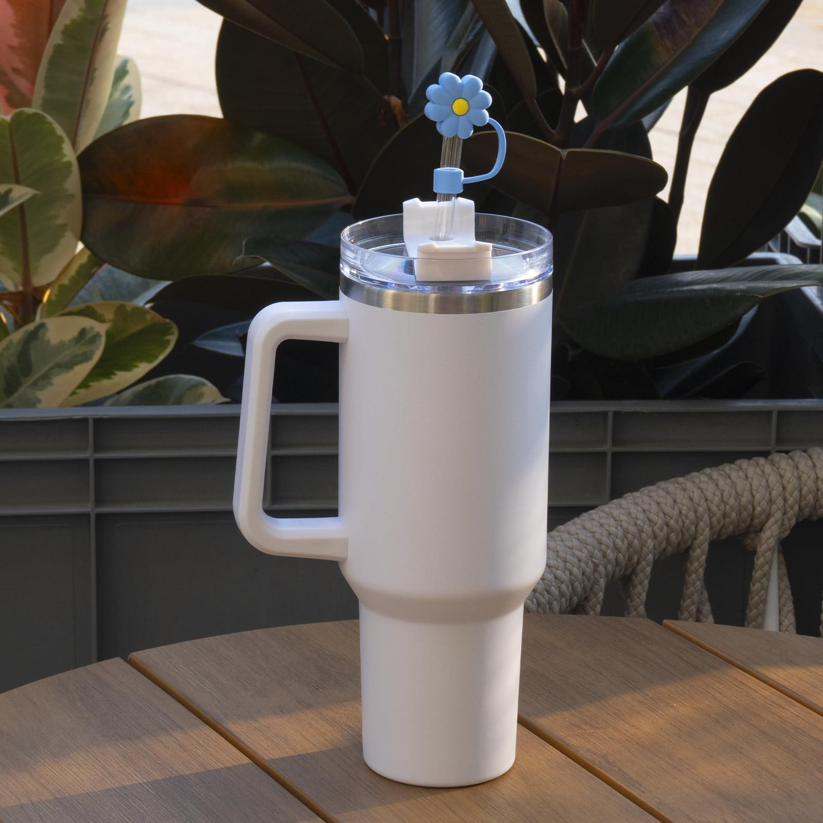 7 Weihnachts-Silikon-Strohhalm-Abdeckungen Für Stanley-Becher – 10 Mm Durchmesser, Staubdicht, Festliches Design