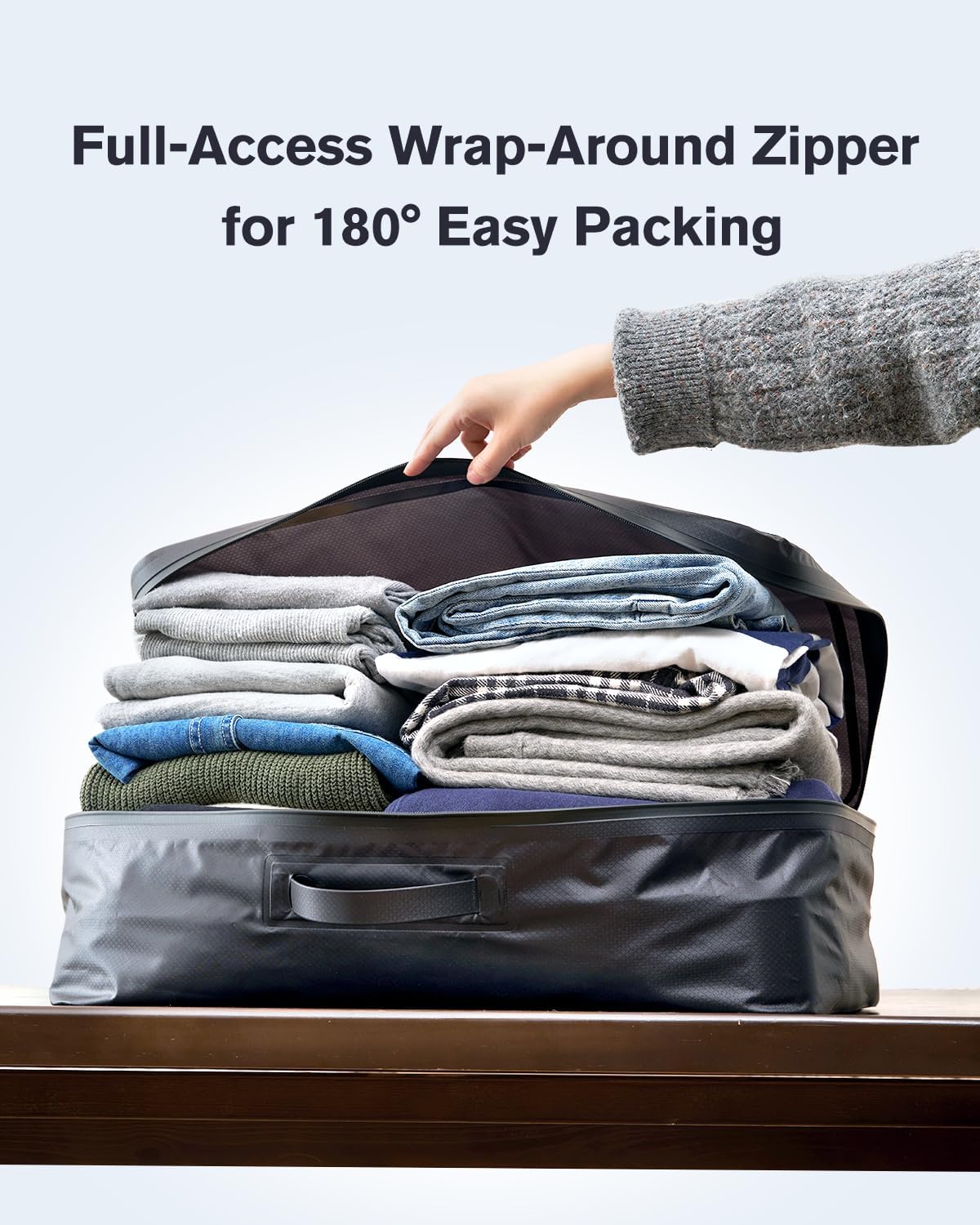 VINTAR Vacuum Bags for Travel, IP68 Waterproof Cordless Travel Vacuum Bags with Pump, Resuable Compression Bag for Carry-On Suitcase, Backpack, Home Storage(25L, 3 Pack + Pump)