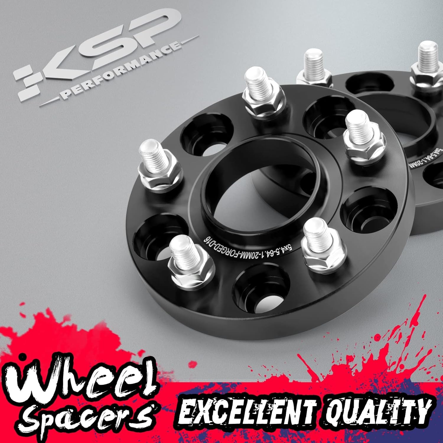 KSP 5x114.3 Wheel Spacers for Nissan 350Z 370Z, 5X4.5(1inch 4pcs) Forged Spacer Fit Infinit G35 G37 FX35, 25mm Thick M12x1.25 Thread Pitch 66.1mm Hub Bore Wheel Spacer for Altima Maxima