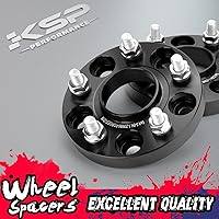 Vista 5 de KSP 5x114.3 - Espaciadores de rueda para Nissan 350Z 370Z, 5X4.5 (1 pulgada, 4 piezas) Espaciador forjado para Infinit G35 G37 FX35, 0.98 pulgadas