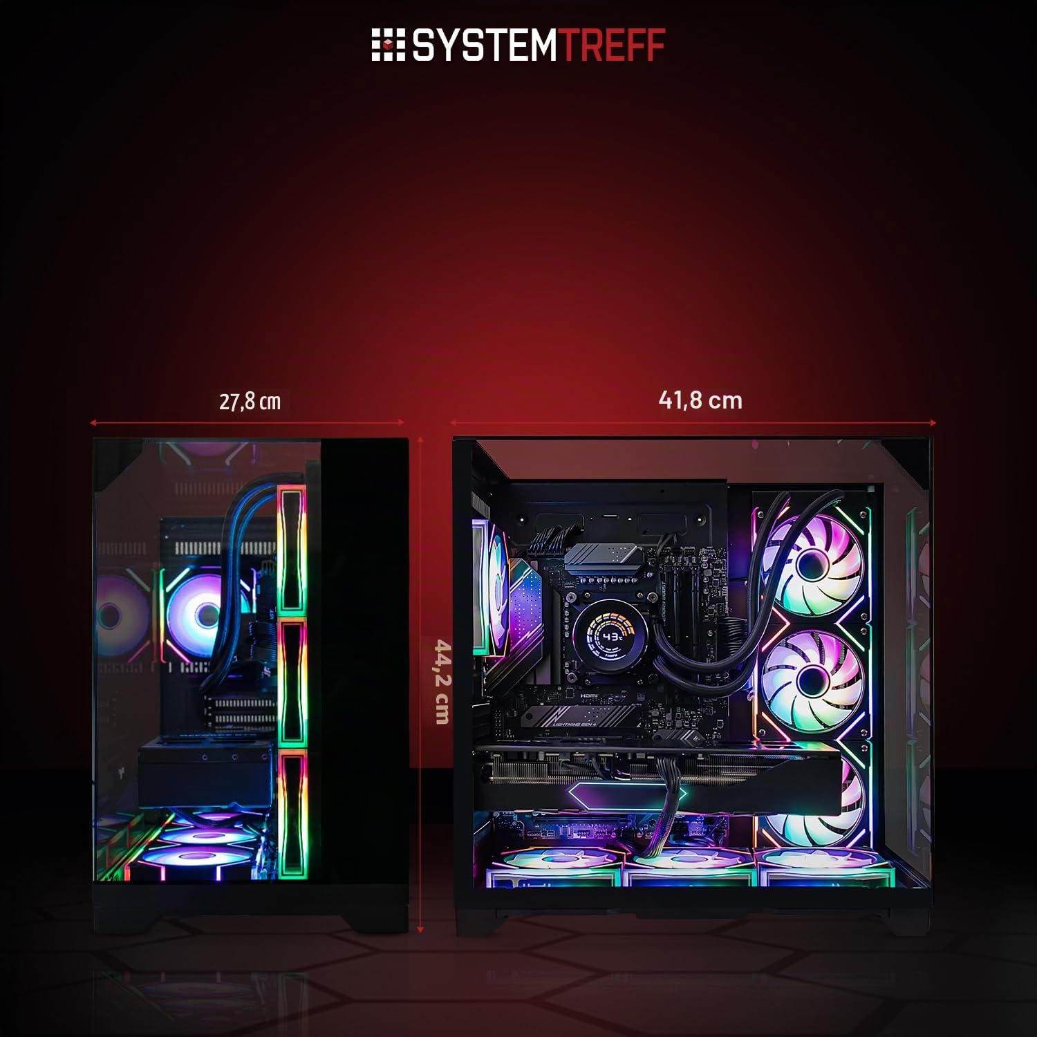 SYSTEMTREFF PC Gamer High-End - AMD Ryzen 7 9800X3D - RTX 5080 16Go | AMD 8 cœurs jusqu'à 5.2 GHz, 32Go DDR5, 2To M.2 NVMe SSD, Nvidia graphique WiFi, Windows 11, pour le gaming, streaming